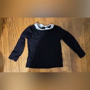 JACADI Paris Girls Top | Size 4A | Classic French Style |Scalloped Collar